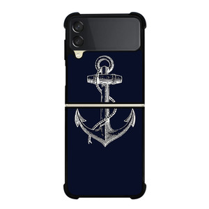 NAUTICAL ANCHOR NAVY BLUE Samsung Galaxy Z Flip 3 5G Case Cover