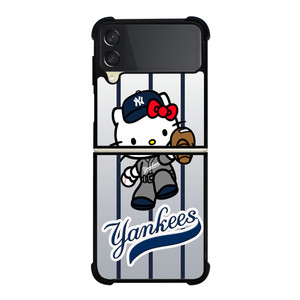 NEW YORK YANKEES HELLO KITTY 3 Samsung Galaxy Z Flip 3 5G Case Cover