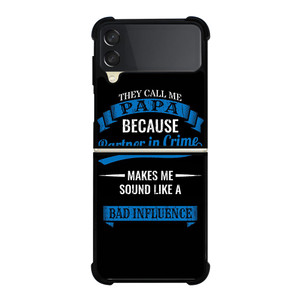 PARTNER IN CRIME PAPA Samsung Galaxy Z Flip 3 5G Case Cover