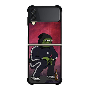PEPE THE SMUG SAD Samsung Galaxy Z Flip 3 5G Case Cover PEPE THE SMUG SAD Samsung Galaxy Z Flip 3 5G Case Cover