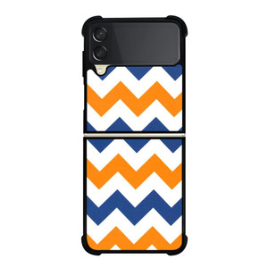 RILEY BLAKE ORANGE AND BLUE STRIPE Samsung Galaxy Z Flip 3 5G Case Cover