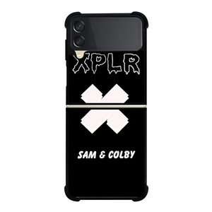SAM AND COLBY XPLR X LOGO Samsung Galaxy Z Flip 3 5G Case Cover