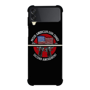 SECOND AMENDMENT AMERICAN GUN LOGO Samsung Galaxy Z Flip 3 5G Case Cover SECOND AMENDMENT AMERICAN GUN LOGO Samsung Galaxy Z Flip 3 5G Case Cover