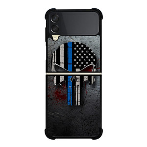 THIN BLUE LINE PUNISHER Samsung Galaxy Z Flip 3 5G Case Cover