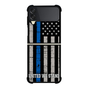 THIN BLUE LINE WE STAND Samsung Galaxy Z Flip 3 5G Case Cover