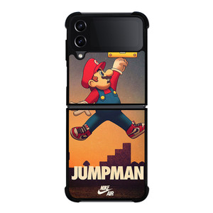 AIR JORDAN X MARIO BROS Samsung Galaxy Z Flip 4 5G Case Cover AIR JORDAN X MARIO BROS Samsung Galaxy Z Flip 4 5G Case Cover