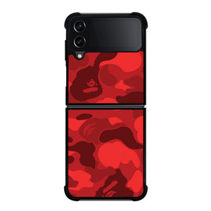 BAPE CAMO RED Samsung Galaxy Z Flip 4 5G Case Cover