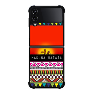 HAKUNA MATATA LION KING AZTEC 2 Samsung Galaxy Z Flip 4 5G Case Cover