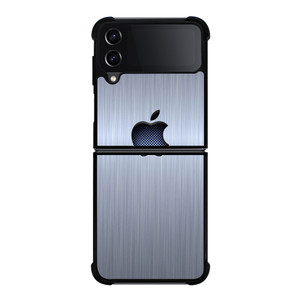 IPHONE APPLE METALLIC Samsung Galaxy Z Flip 4 5G Case Cover IPHONE APPLE METALLIC Samsung Galaxy Z Flip 4 5G Case Cover