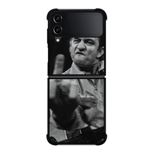 JOHNNY CASH MIDDLE FINGER Samsung Galaxy Z Flip 4 5G Case Cover JOHNNY CASH MIDDLE FINGER Samsung Galaxy Z Flip 4 5G Case Cover