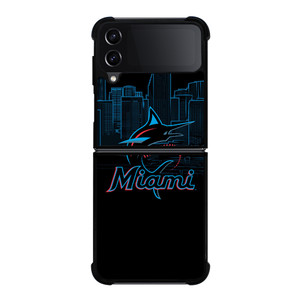 MIAMI MARLINS BLACK Samsung Galaxy Z Flip 4 5G Case Cover