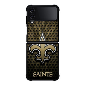NEW ORLEANS SAINTS METAL Samsung Galaxy Z Flip 4 5G Case Cover