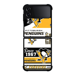 PITTSBURGH PENGUINS LOGO COLLAGE Samsung Galaxy Z Flip 4 5G Case Cover