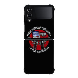 SECOND AMENDMENT AMERICAN GUN LOGO Samsung Galaxy Z Flip 4 5G Case Cover