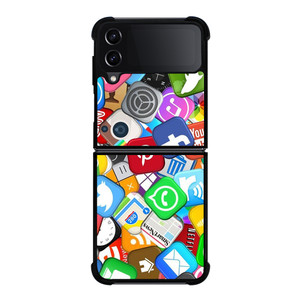 SOCIAL MEDIA LOGO Samsung Galaxy Z Flip 4 5G Case Cover