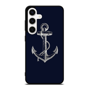 NAUTICAL ANCHOR NAVY BLUE Samsung Galaxy S24 Case Cover NAUTICAL ANCHOR NAVY BLUE Samsung Galaxy S24 Case Cover