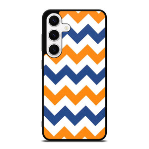 RILEY BLAKE ORANGE AND BLUE STRIPE Samsung Galaxy S24 Case Cover