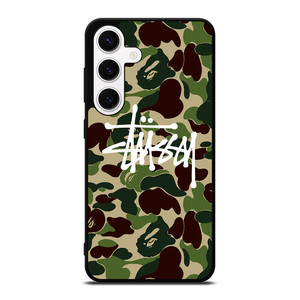 STUSSY BAPE CAMO Samsung Galaxy S24 Case Cover