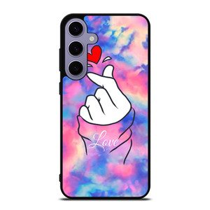 CUTE HEART FINGER MARBLE Samsung Galaxy S24 Plus Case Cover