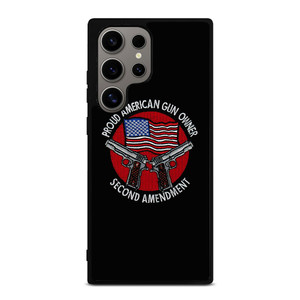 SECOND AMENDMENT AMERICAN GUN LOGO Samsung Galaxy S24 Ultra Case Cover
