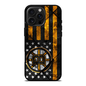BOSTON BRUINS BLACK AND GOLD iPhone 16 Pro Max Case Cover