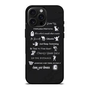 DISNEY LESSONS BLACK MARBLE iPhone 16 Pro Max Case Cover