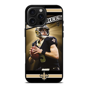 NEW ORLEANS SAINTS DREW BREES 9 iPhone 16 Pro Max Case Cover