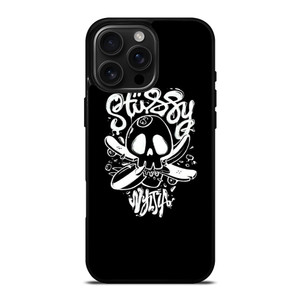 STUSSY SKULL LOGO iPhone 16 Pro Max Case Cover STUSSY SKULL LOGO iPhone 16 Pro Max Case Cover