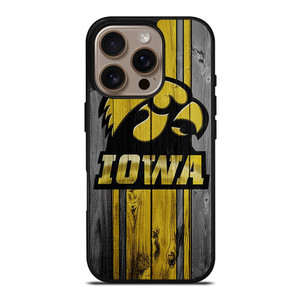 IOWA HAWKEYES WOODEN iPhone 16 Pro Case Cover