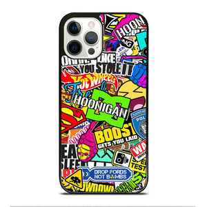 STICKER BOMB DC HOONIGAN iPhone 12 Pro Case Cover STICKER BOMB DC HOONIGAN iPhone 12 Pro Case Cover
