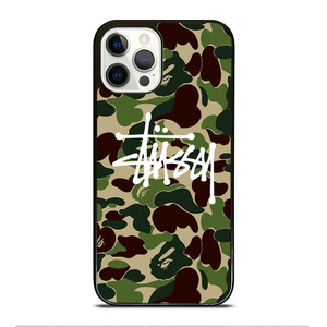 STUSSY BAPE CAMO iPhone 12 Pro Case Cover STUSSY BAPE CAMO iPhone 12 Pro Case Cover