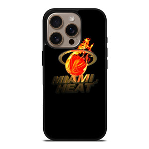 MIAMI HEAT FIRE LOGO iPhone 16 Pro Case Cover