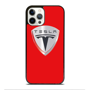 TESLA RED LOGO iPhone 12 Pro Case Cover