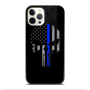 THIN BLUE LINE PUNISHER BLACK iPhone 12 Pro Case Cover