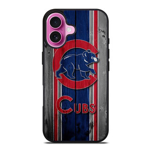 CHICAGO CUBS WOODEN LOGO iPhone 16 Plus Case Cover CHICAGO CUBS WOODEN LOGO iPhone 16 Plus Case Cover