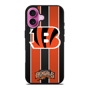 CINCINNATI BENGALS STRIPE iPhone 16 Plus Case Cover