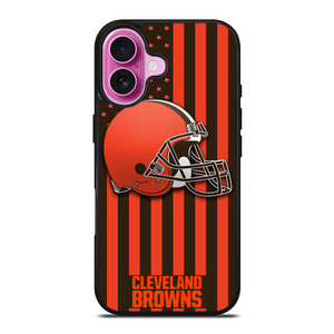 CLEVELAND BROWNS AMERICAN iPhone 16 Plus Case Cover CLEVELAND BROWNS AMERICAN iPhone 16 Plus Case Cover