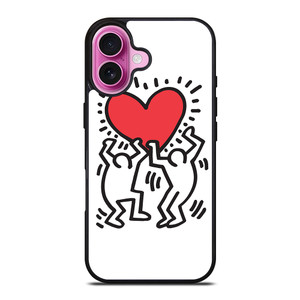 KEITH HARING LOVE 2 iPhone 16 Plus Case Cover KEITH HARING LOVE 2 iPhone 16 Plus Case Cover