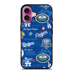 LOS ANGELES DODGERS LOGO COLLAGE iPhone 16 Plus Case Cover