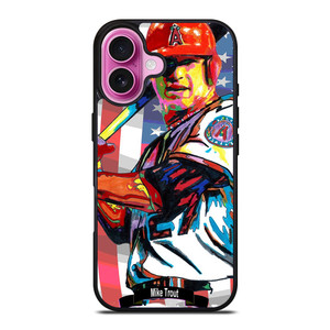 MIKE TROUT LOS ANGELES ANGELS BASEBALL iPhone 16 Plus Case Cover MIKE TROUT LOS ANGELES ANGELS BASEBALL iPhone 16 Plus Case Cover
