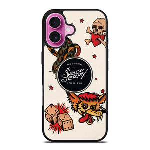 SAILOR JERRY TATTOO LOGO iPhone 16 Plus Case Cover SAILOR JERRY TATTOO LOGO iPhone 16 Plus Case Cover