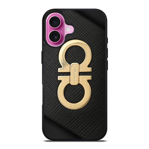SALVATORE FERRAGAMO GOLD LOGO iPhone 16 Plus Case Cover