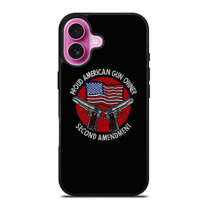 SECOND AMENDMENT AMERICAN GUN LOGO iPhone 16 Plus Case Cover