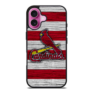ST LOUIS CARDINALS WOODEN iPhone 16 Plus Case Cover