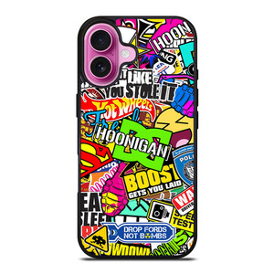 STICKER BOMB DC HOONIGAN iPhone 16 Plus Case Cover STICKER BOMB DC HOONIGAN iPhone 16 Plus Case Cover