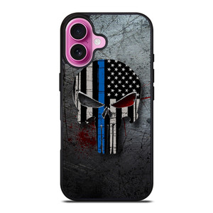 THIN BLUE LINE PUNISHER iPhone 16 Plus Case Cover