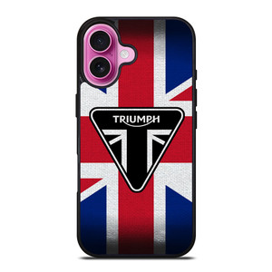 TRIUMPH MOTORCYCLE FLAG LOGO iPhone 16 Plus Case Cover