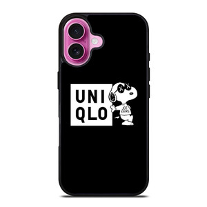 UNIQLO SNOOPY LOGO iPhone 16 Plus Case Cover