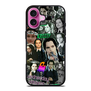 WEDNESDAY ADDAMS COLLAGE iPhone 16 Plus Case Cover WEDNESDAY ADDAMS COLLAGE iPhone 16 Plus Case Cover