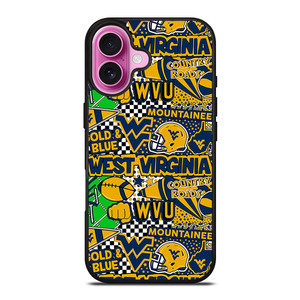 WEST VIRGINIA MOUNTAINEERS COLLAGE iPhone 16 Plus Case Cover WEST VIRGINIA MOUNTAINEERS COLLAGE iPhone 16 Plus Case Cover